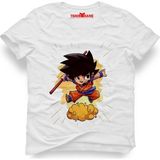 Tshirthane Dragon ball Erkek T-Shirt - XXL - Beyaz