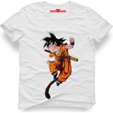 Tshirthane Dragon ball Goku Erkek T-Shirt - XXXL - Beyaz