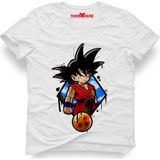 Tshirthane Dragon ball Goku Goten Erkek T-Shirt - M - Beyaz