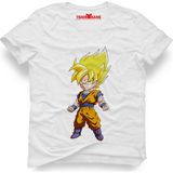 Tshirthane Dragon ball goten Erkek T-Shirt - M - Beyaz