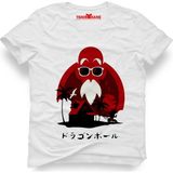 Tshirthane Dragon ball Master Rohi Erkek T-Shirt - XL - Beyaz