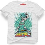 Tshirthane Dragon ball saiyan Erkek T-Shirt - Beyaz
