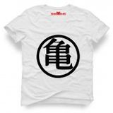 Tshirthane Dragon Ball Saiyan Logo Beyaz Erkek T-shirt