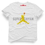 Tshirthane Dragon Ball Super Saiyan Air Beyaz Erkek Tshirt