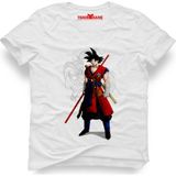 Tshirthane Dragon ball z Erkek T-Shirt - M - Beyaz