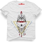 Tshirthane Dreamcatcher wolf Erkek T-Shirt - Beyaz