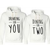 Tshirthane Drinking For You Dining For Two 2'li Sevgili Sweatshirt