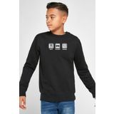 Tshirthane Eat Sleep Anime Siyah Çocuk 2ip Sweatshirt P24248S3477, 5-6 Yaş