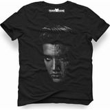 Tshirthane Elvis Presley typography I was the one Siyah Erkek T-shirt