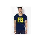 Tshirthane Fb Football İs My Life Komik Baskılı Erkek Dar Kesim Slim Fit t-shirt