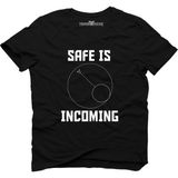 Tshirthane Fortnife Safe İs İncoming Siyah Erkek T-Shirt