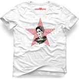 Tshirthane Frida Kahlo Star Unisex Kalıp Beyaz Erkek T-Shirt