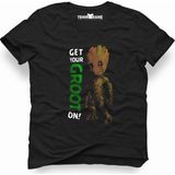 Tshirthane Get Your Groot On Siyah Erkek Tshirt