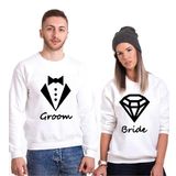 Tshirthane Groom Bride Sevgili Kombinleri Sweatshirt Kombini