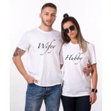 Tshirthane Hubby Wifey Geyik Sevgili Kombinleri T-shirt Kombini