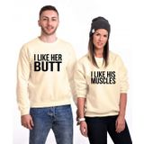 Tshirthane I Like His Bike I Like Her Butt Sevgili Kombinleri Sweatshirt Kombini