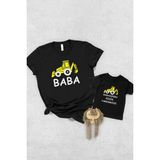 Tshirthane Inşaat Araçları Baba Oğul Kız (Tek Ürün Fiyatıdır Kombin Yapmak Için En Az 2 Adet Sepete Ekleyiniz) - 5 - 6 Yaş - Siyah