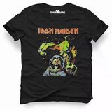 Tshirthane Iron Maiden the Final Frontier Rock Metal Müzik Baskılı Dar Kesim Slim Fit Erkek T-Shirt