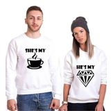 Tshirthane Kahve Elmas Sevgili Kombinleri Sweatshirt Kombini, Erkek, XS-Tek Ürün Fiyatıdır, Kombin Yapmak İçin En Az 2 Adet Sepete Ekleyiniz