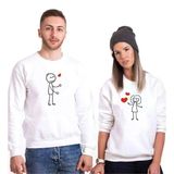 Tshirthane Kalp Hokkabaz Sevgili Kombinleri Sweatshirt Kombini