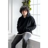Tshirthane Kapşonlu Oversize Polar Erkek Kapüşonlu Sweatshirt