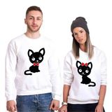 Tshirthane Kedi Sevgili Kombinleri Sweatshirt Kombini