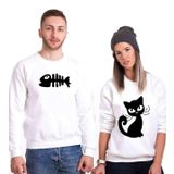 Tshirthane Kedi Ve Balık Cat Fish Sevgili Kombinleri Sweatshirt Kombini, Erkek, XS, N11PTTSV20SW036-Tek Ürün Fiyatıdır, Kombin Yapmak İçin En Az 2 Adet Sepete Ekleyiniz