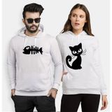 Tshirthane Kedi ve Balık Cat Fish Sevgili Kombinleri T-shirt Kombini