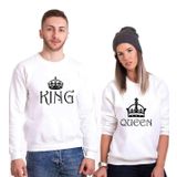 Tshirthane King Queen Sevgili Kombinleri Sweatshirt Kombini, Kadın, XS, N11PTTSV20SW040-Tek Ürün Fiyatıdır, Kombin Yapmak İçin En Az 2 Adet Sepete Ekleyiniz