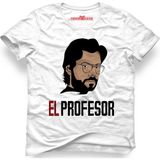 Tshirthane La Casa De Papel El Profesor Beyaz Erkek T-Shirt