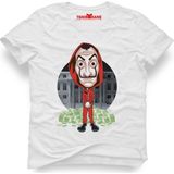 Tshirthane La Case De Papel Beyaz Erkek T-Shirt