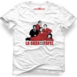 Tshirthane La Case De Papel Dali El Profesor Beyaz Erkek T-Shirt - XS