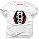 Tshirthane La Case De Papel Dali Tokyo Beyaz Erkek T-Shirt - XS