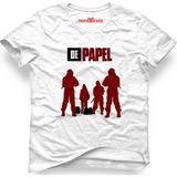 Tshirthane La Case De Papel De Beyaz Erkek T-Shirt - XS