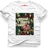 Tshirthane La Case De Papel Grand Teft Cash Beyaz Erkek T-Shirt