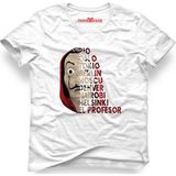 Tshirthane La Case De Papel Nombres De Papel Beyaz Erkek T-Shirt - XS