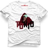 Tshirthane La Case De Papel Tokyo Tokio Beyaz Erkek T-Shirt - XL
