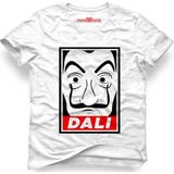 Tshirthane La Case De Papel Tokyo Tokio Dali Beyaz Erkek T-Shirt