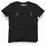 Tshirthane La Linea Trt Cizgi Adam Joke Siyah Erkek T-shirt