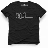 Tshirthane La Linea Trt Cizgi Adam Tnt Siyah Erkek Tshirt