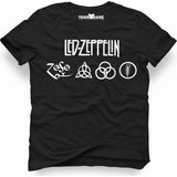 Tshirthane Led-zeppelin sembol siyah Erkek T-Shirt - XXL