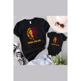 Tshirthane Leon Baba Yavru Aslan Baba Oğul Kız Tek Ürün Fiyatıdır Kombin Yapmak Için En Az 2 Adet Sepete Ekle - 4XL - Siyah