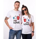Tshirthane Like Love 2'li Sevgili T-shirt