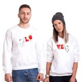 Tshirthane Lo Ve Balon Sevgili Kombinleri Uzunkollu Sweatshirt