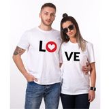 Tshirthane Lo Ve Kalp 2'li Sevgili T-shirt