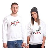 Tshirthane Love You To The Moon And Back 2'li Sevgili Sweatshirt