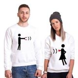 Tshirthane Magnet Heart 2'li Sevgili Sweatshirt