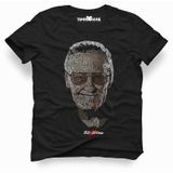 Tshirthane Marvel Stan Lee Tipografi Siyah Erkek Tshirt