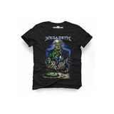 Tshirthane Megadeth Rock Metal Müzik Baskılı Dar Kesim Slim Fit Siyah Erkek T-Shirt