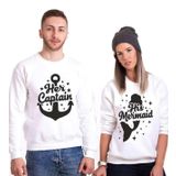 Tshirthane Mermaid Captain Sevgili Kombinleri Sweatshirt Kombini, Erkek, L-Tek Ürün Fiyatıdır, Kombin Yapmak İçin En Az 2 Adet Sepete Ekleyiniz